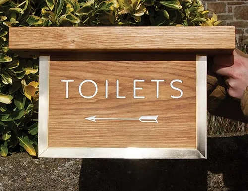 Brass Edged Wooden Sign