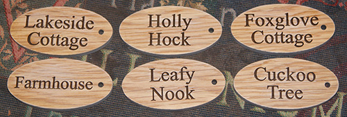 Engraved wooden keyrings