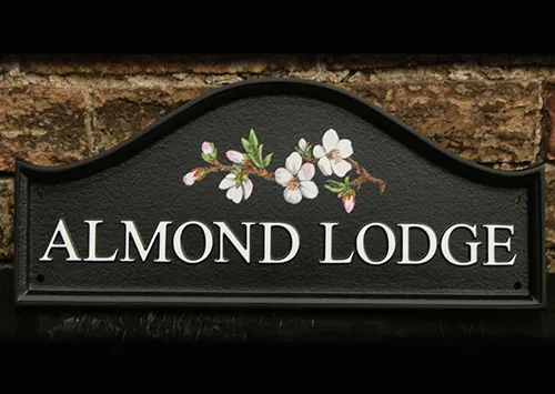 title here Dome top house sign