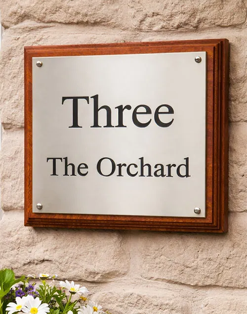 Engraved Brass Address Sign