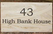 Marble corian house sign