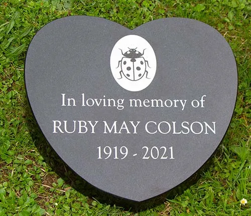 Available in Celtic Grey or Black Black Granite Heart