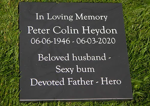 These polished granite plaques and tablets are ideal for smaller memorial. Black Granite Memorial