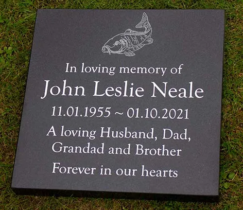Images can be added to any of the tablets. Slate Memorial Tablet