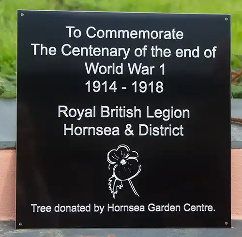 Black engraved war memorial