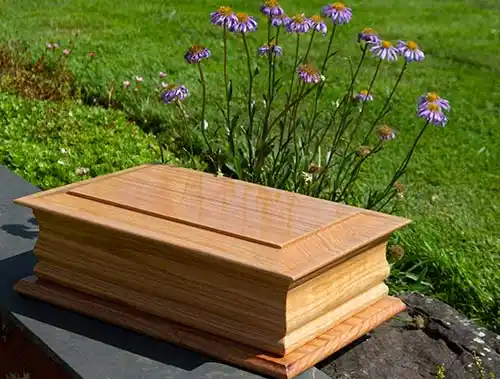 This is available in oak or mahogany. Double Oak Casket