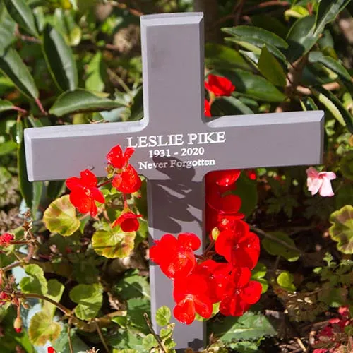 Slate Corian Memorial Cross