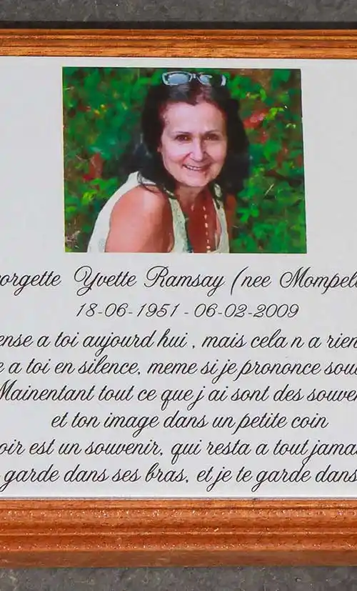 title here Anodised Aluminium Photo Memorial