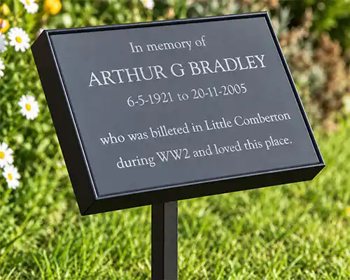 title here Laser Engraved Slate Plaque