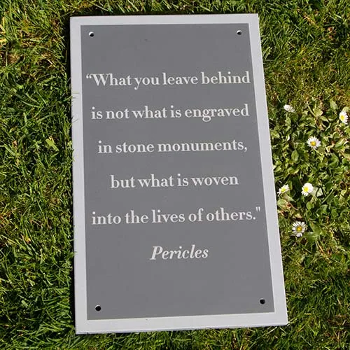 This border does look very effective. Slate Plaque with Sand Blasted Border