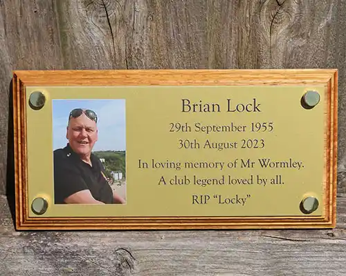 Photo Memorials Printed Anodised Aluminium Plaque