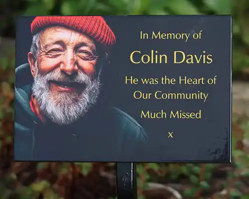 Photo Memorials ToughPrint Plaque on a Tree Stake