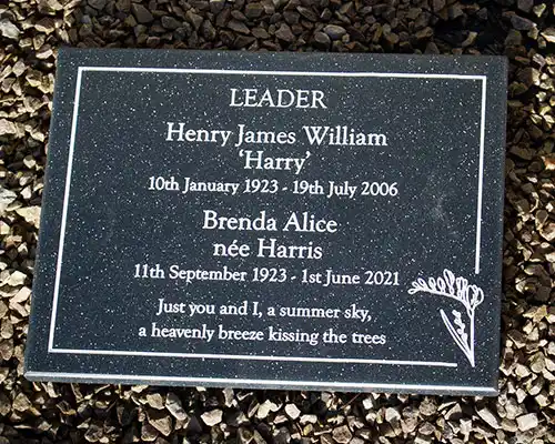 Memorial Plaques Engraved Corian Plaque
