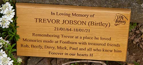 Wooden Memorial Plaque