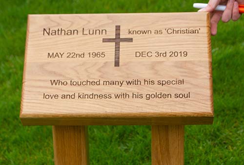 Wooden Memorial on Posts