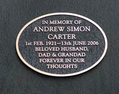 Oval Cast Memorial Plaque