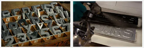 Vintage number plate style house sign in enamelled aluminium. The Manufacture Process