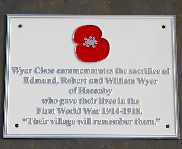 White Zinc Memorial Plaque