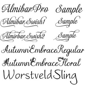 Fonts for Weddings