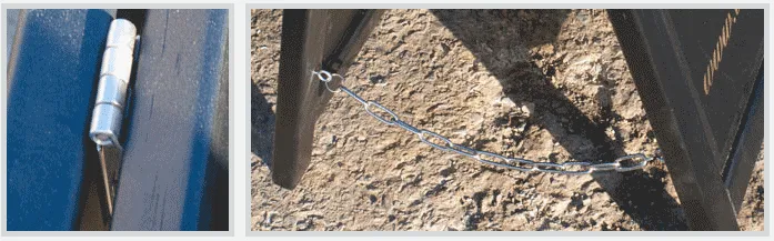 Stainless Steel Fittings on A-Boards and pavement signs.