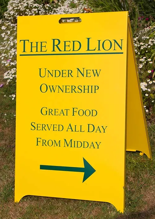 title here Budget Sandwich Board