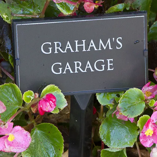 title here All in one molded plaque holder