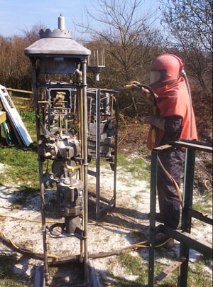 Sand Blasting Petrol Pump