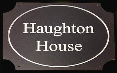 Shaped house sign