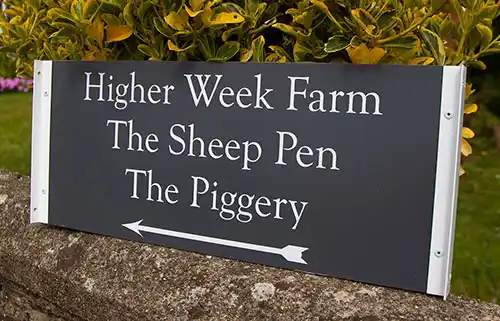 This sign is to be fixed to two posts. Good Value Entrance Sign