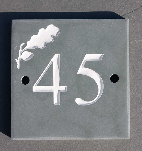 Slate house number