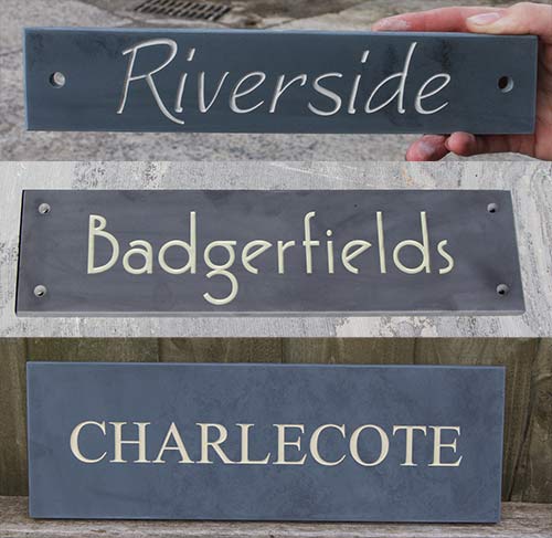 Simple slate signs