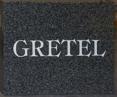 Dark Grey Granite Sign