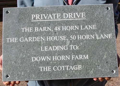 Lakeland Green Slate House Signs