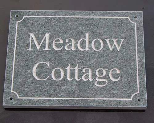 title here Superior Lakeland Slate Sign