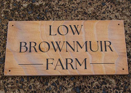 Sandstone Farm Names Sign