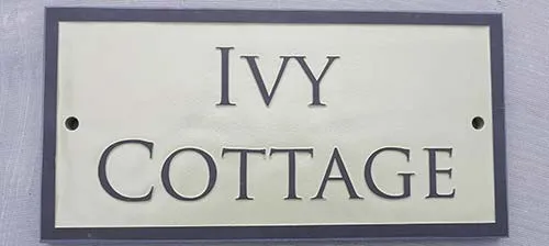 Raised Slate Letters - Lichen Background