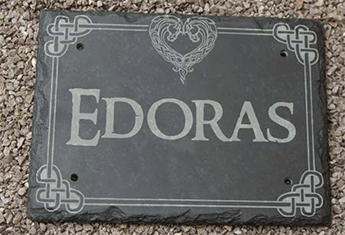 Rustic Slate House Sign