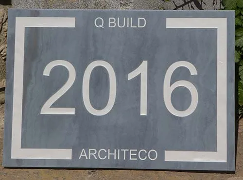 title here Slate Date Stone