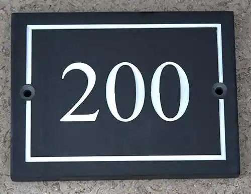 Oiling darkens the slate Oiled Slate Number