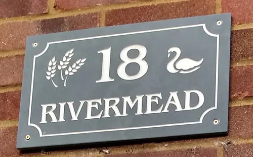 We have a wide selection of standard images. Slate House Sign With Images