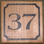 Cherry House Number with Border