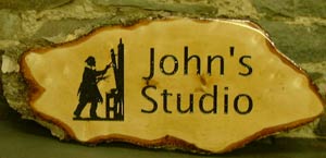 John's Studio Wooden Sign