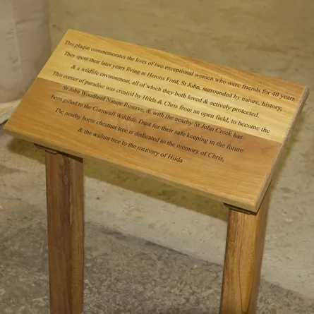 Wooden stand with two posts