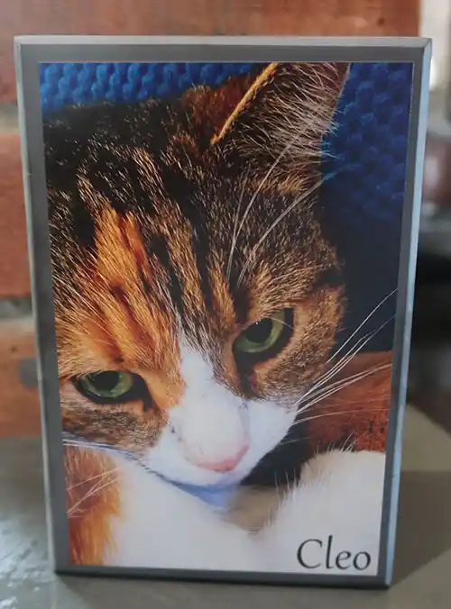 title here Printed Full Colour Pet Memorial