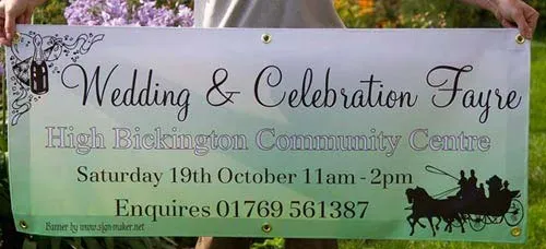 Banners are cost effective for larger signage. Event Banners