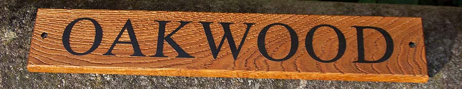 Driftwood Oak House Sign