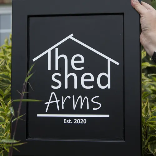 Wooden framed home pub sign