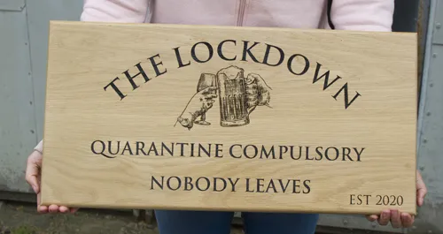 Wooden home pub sign