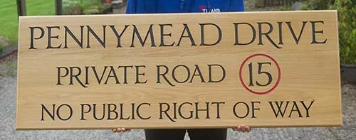 We can use two paint colours No Public Right Of Way Sign