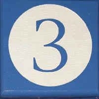 title here raised blue driftwood number